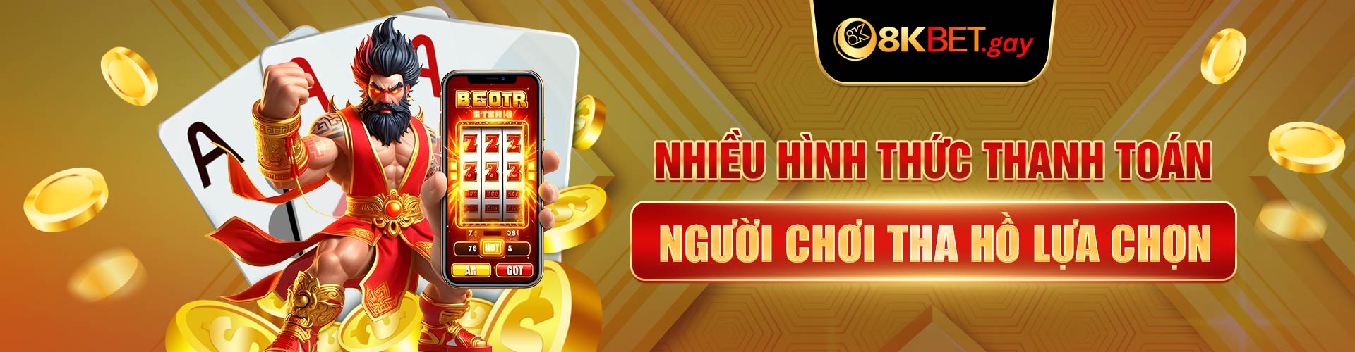 Banner phương thức thanh toán nhà cái 8kbet